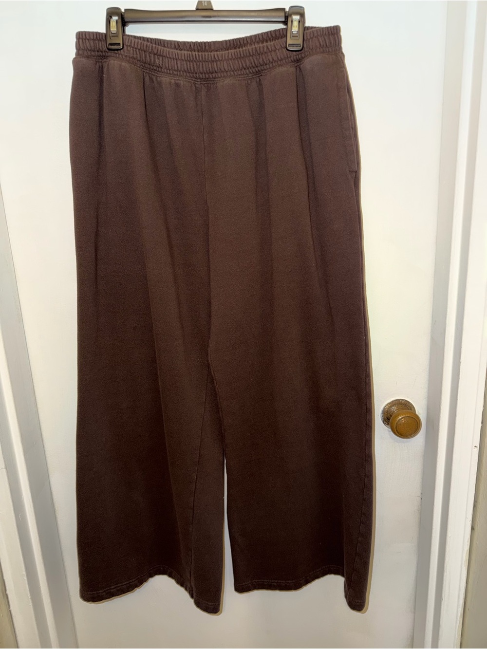 Aeropostale Brown Oversized Wide-Leg Track Pants